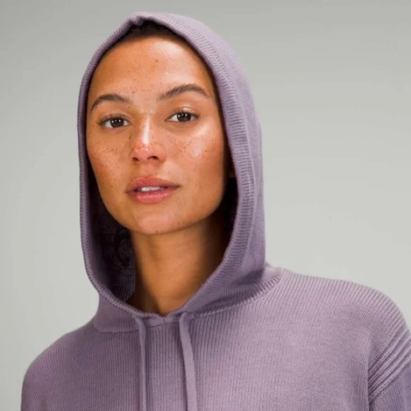 lululemon Double Knit Sweater Hoodie Lavender Size  XL/XXL NWT - Picture 4 of 7